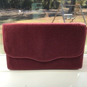 Vintage Burgundy Clutch Bag